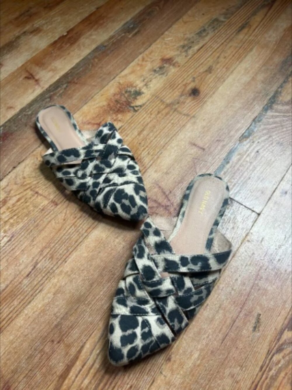 Old Navy Leopard Print Mule Flats Women's Shoes